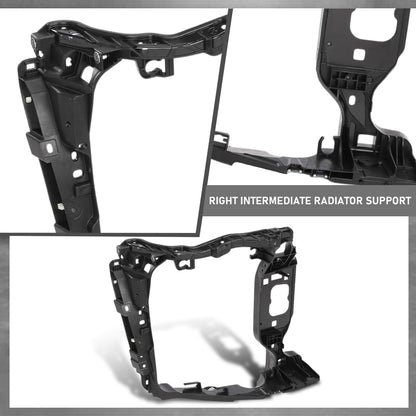 G-PLUS Front Right Side Intermediate Radiator Support Assembly w/ Bracket Compatible with Porsche Macan 2015-2018 95B805594 Direct OE Replacement Black