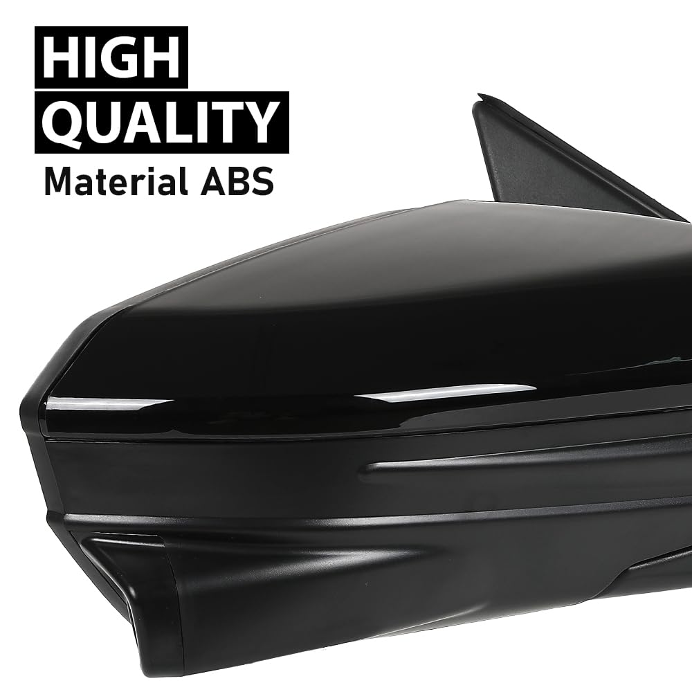 G-PLUS Power Heated View Camera Side Mirror w/ 11-Pin Right Passenger Side Compatible with Honda Civic Sedan 2016-2020 Manual Folding 76201TBAA11ZF 76208TBCA02ZA Glossy Black