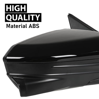 G-PLUS Power Heated View Camera Side Mirror w/ 11-Pin Right Passenger Side Compatible with Honda Civic Sedan 2016-2020 Manual Folding 76201TBAA11ZF 76208TBCA02ZA Glossy Black