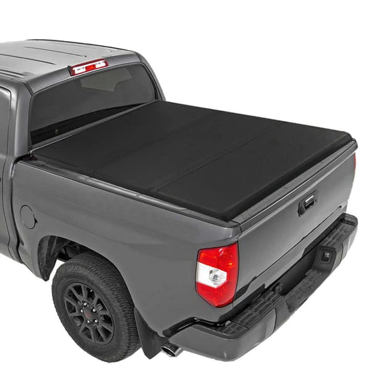 G-PLUS T3 Tri-Fold Hard Lock 5.5Ft Truck Tonneau Cover Compatible with 2014-2021 Toyota Tundra | 5'5" Extra Short Bed Lock