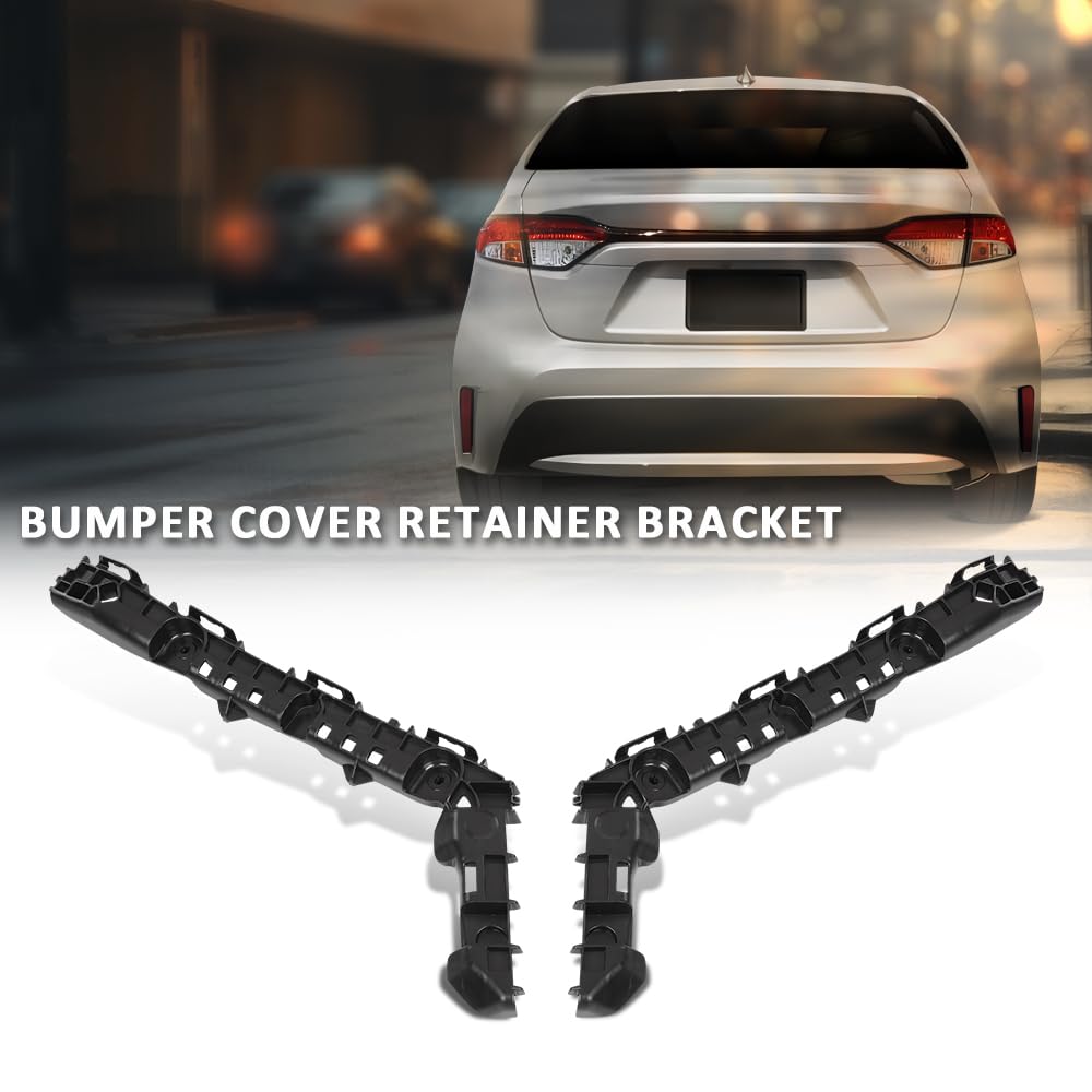 G-PLUS Rear Bumper Retainer Bracket Set Compatible with Toyota Corolla 2020-2022 5257602180, 5257502180, TO1142132, TO1143132 Black