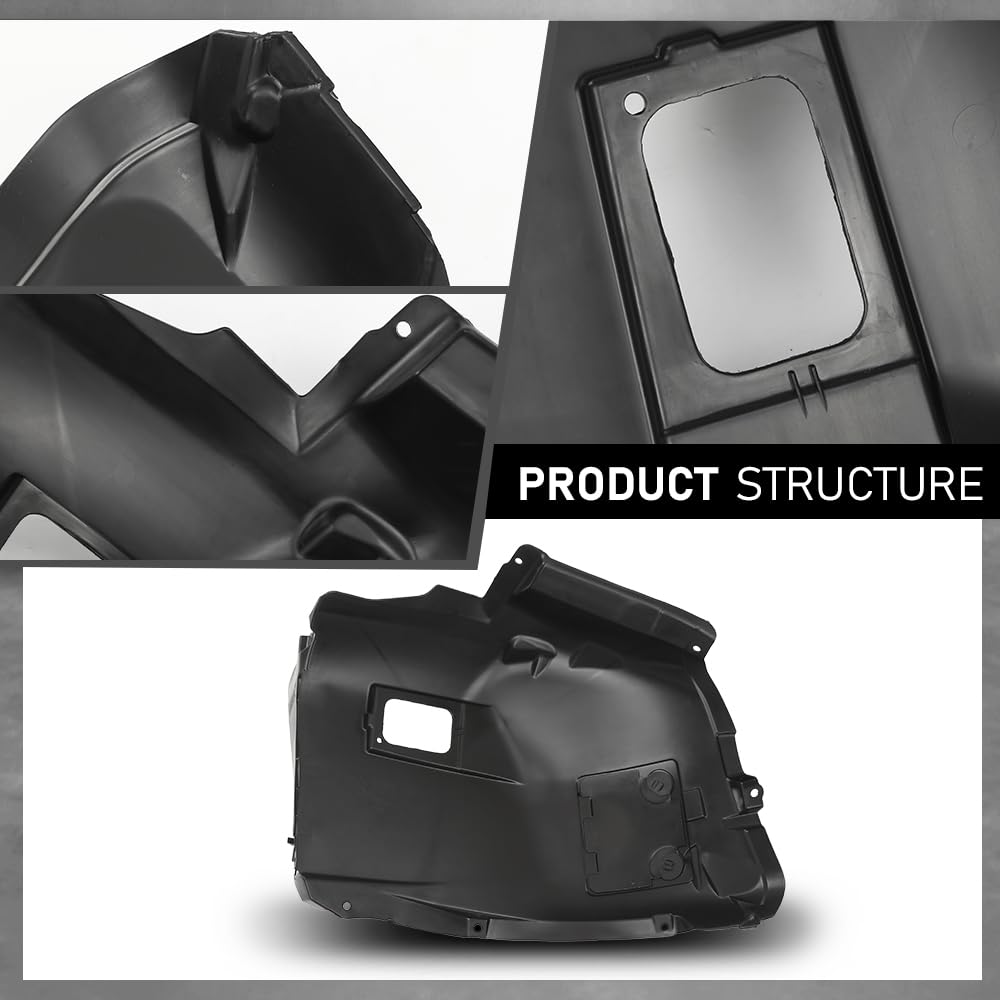 G-PLUS Front Right Front Section Fender Liner Compatible with 2006-2008 BMW 323i Base,Fit 2006 BMW 325i 325xi Base For Non-M Sport Line (Non-M Sport Package) Models 51717059380-PFM