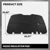 G-PLUS Black Hood Insulation Pad 1/2" with Clips Compatible with Chevy Tahoe 2000-2006/Fit Chevy Suburban 1500 2500 2000 2001 2002 2003 2004 2005 2006