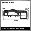 G-PLUS Cluster Dash Bezel Radio Trim Panel Double Din Compatible with Chevy Blazer S10/ GMC Jimmy Sonoma 1998-2004 (Black)