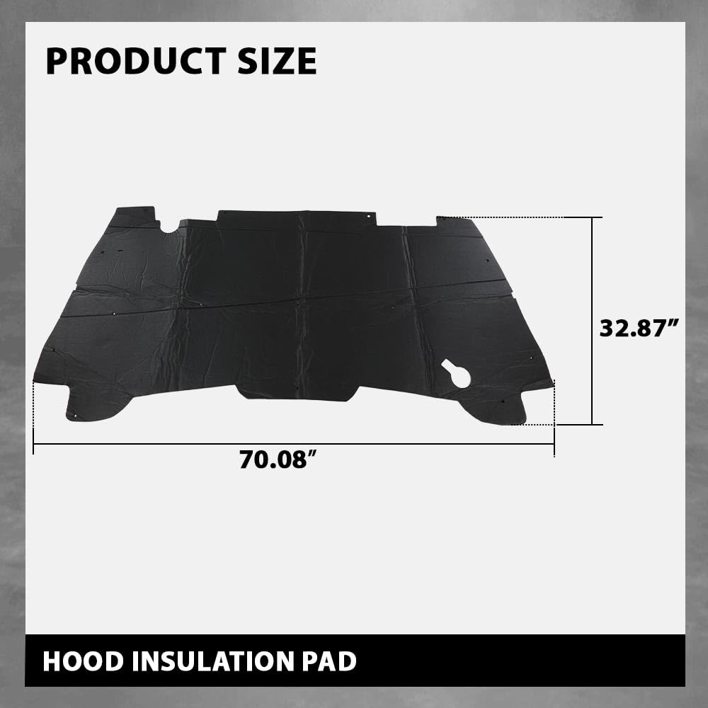 G-PLUS Hood Insulation Pad w/ Clips Compatible with Dodge Ram 1500 1994-2001/Not Fit Durango Or Dakota/Not Fit for Diesel