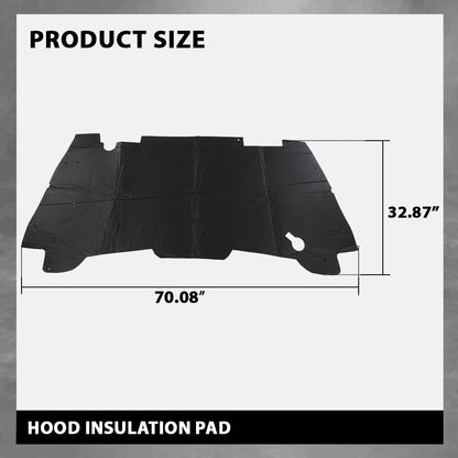 G-PLUS Hood Insulation Pad w/ Clips Compatible with Dodge Ram 1500 1994-2001/Not Fit Durango Or Dakota/Not Fit for Diesel