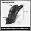 G-PLUS Fender Liner Splash Shield Front, Driver Side Front Section Compatible with BMW X1 xDrive28i 2012-2015,Fit BMW X1 (submodel: sDrive28i, xDrive35i) 2013-2015 51717290159, BM1248138