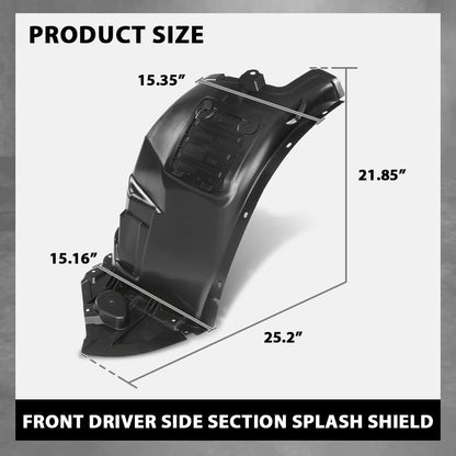 G-PLUS Fender Liner Splash Shield Front, Driver Side Front Section Compatible with BMW X1 xDrive28i 2012-2015,Fit BMW X1 (submodel: sDrive28i, xDrive35i) 2013-2015 51717290159, BM1248138