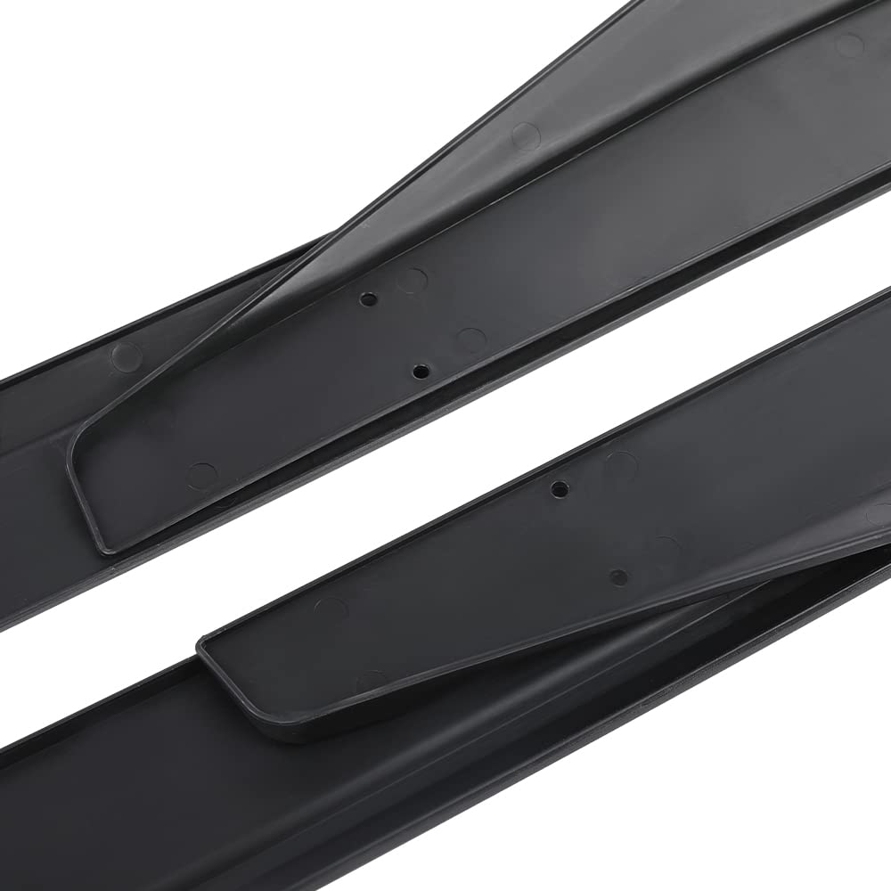 G-PLUS Side Skirt Extension Compatible with Ford Mustang 2015-2023 W/Winglet GT500 Style Matte Black Side Skirt Extension Rocker Panel Driver Passenger Side Black