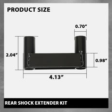 G-PLUS Rear Shock Extender Kit for Jeep Wrangler JK JKU 2007-2018 Side View