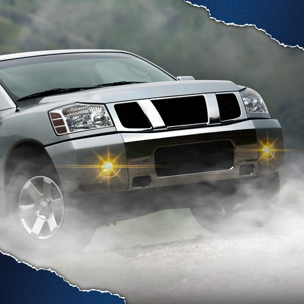 G-PLUS Bumper Fog Lights Compatible with 2004-2015 Nissan Titan / 2005-2007 Nissan Armada Driving Fog Lamps w/Bulbs Left and Right Side neblineros para autos delantero faros antiniebla