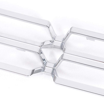 G-PLUS Front Chrome Grille Insert Snap On Compatible with Chevy Silverado 1500 2016 2017 2018 ABS plastic