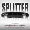 G-PLUS Rear Bumper Lip Diffuser Splitter Spoiler Compatible with Honda Civic Sedan 4 Door 2016 2017 2018 2019 2020 2021 (Not Fit Si and Sport Model) Glossy Black