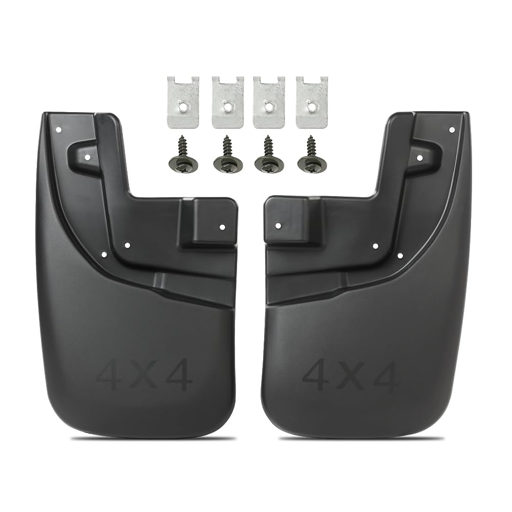 G-PLUS Heavy Duty Molded Mud Flaps Compatible with 2005-2015 Toyota Tacoma,Splash Guards Mudguard 2PCS (Front Molded Mud Flaps)