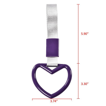 G-PLUS JDM Tsurikawa Ring Heart Subway Train Bus Car Handle Hand Straps Drift Charm,Rear Bumper Warning Ring (Purple)