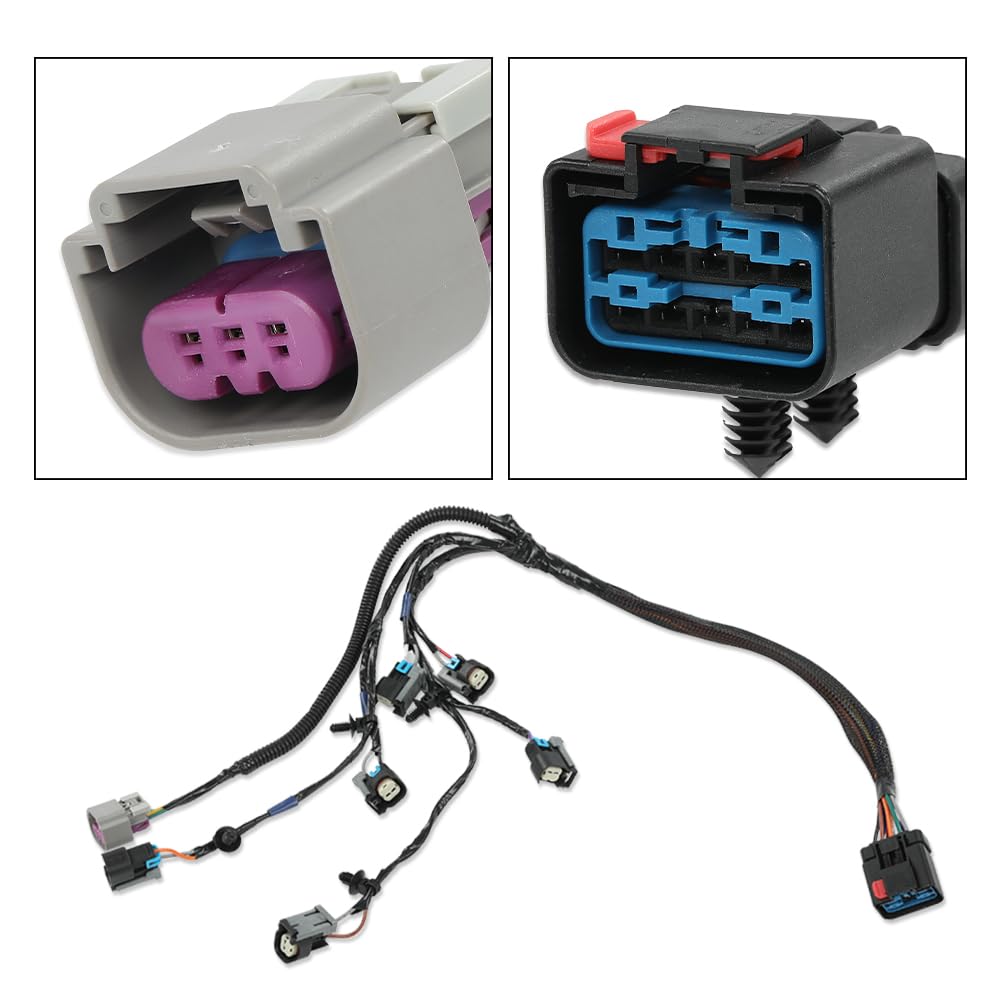 G-PLUS Fuel Injector Wiring Harness Compatible with Chrysler Town & Country/Voyager 2001-2003, Fit Dodge Caravan V6 3.3L/Grand Caravan V6 3.3L 3.8L 2001-2003 4868408AC, 4868408AD
