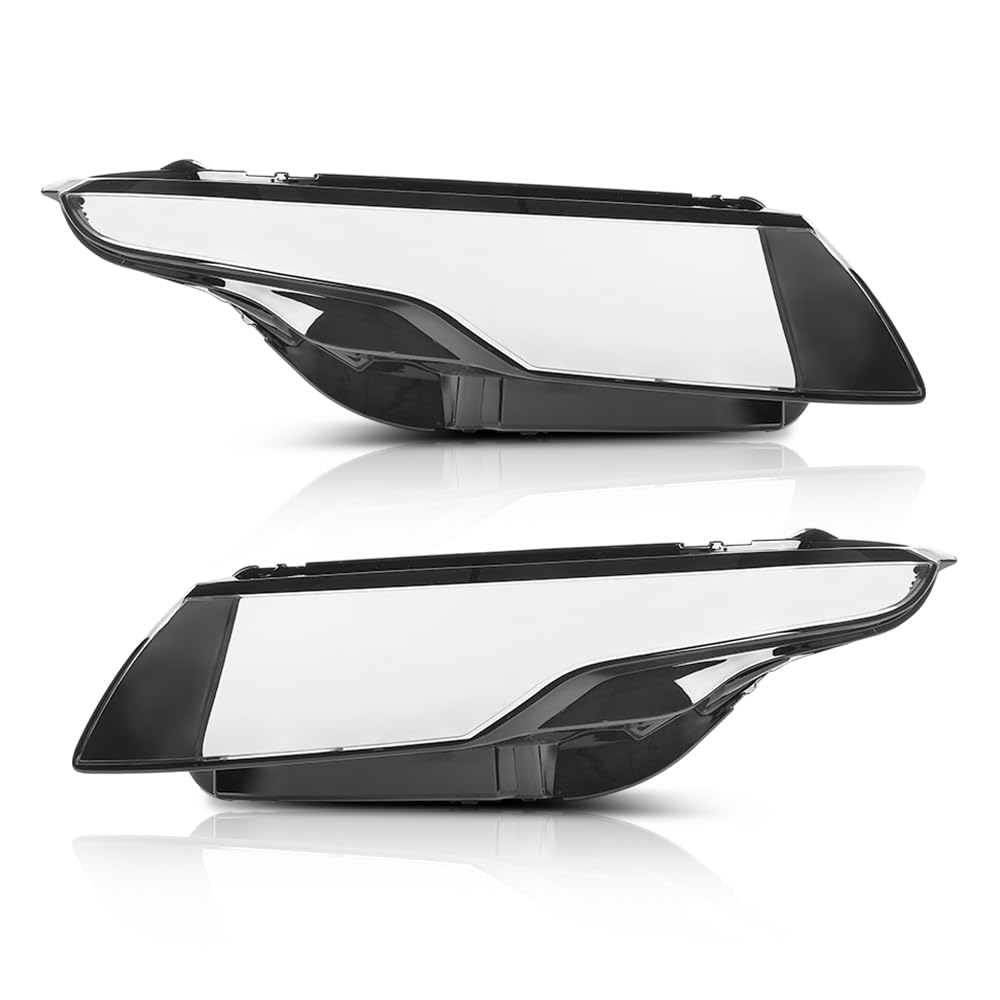 G-PLUS Headlight Lens Cover Compatible with Land Rover Range Rover Evoque 2011-2019 Left & Right Pair Front Headlamp Lens Cover Clear