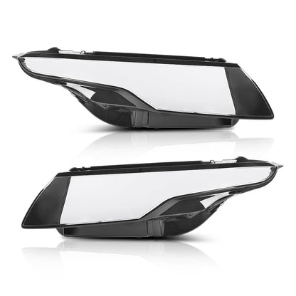 G-PLUS Headlight Lens Cover Compatible with Land Rover Range Rover Evoque 2011-2019 Left & Right Pair Front Headlamp Lens Cover Clear