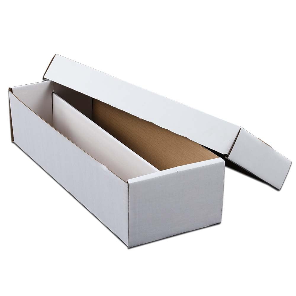 G-PLUS 2-Cell Trading Card Storage Box 1600 Count Corrugated Cardboard Box Holds over 300 3x4 Toploads Sports/Trading Card (Card not included)