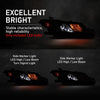 G-PLUS Projector Headlights w/Bulbs Compatible with Toyota Camry LE SE 2018-2022 Driver & Passenger Clear Lens Black Housing Amber ReflectorBumper Headlamps,faros delanteros
