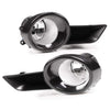 G-PLUS Front Fog Lights Assembly Compatible With 2008-2010 Toyota Highlander Clear Driving Fog Lamps W/Bulbs+Switch+Chrome Bezels Kit
