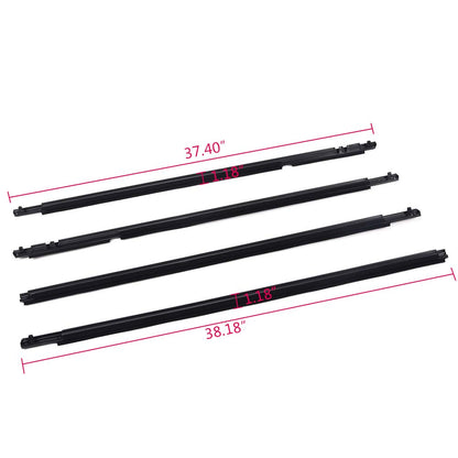 Weatherstrip Door Window Moulding Trim Seal Belt Compatible with Toyota Corolla CE/LE/S/XLE/XRS/Base Sedan 4-Door 2009-2012 Weatherproof Black Outside Trim Seal Belta