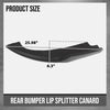 G-PLUS Rear Bumper Side Skirt Lip Splitter Canard Compatible with Honda Civic 4 Door Sedan 2016 2017 2018 2019 2020 2021,Not Fit Si or Hatchback Model Black