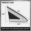 G-PLUS Front Right Side Fender Molding Trim Part Mirror Corner Triangle Trim View Mirror Flag Applique Panel Cover Compatible with Cadillac XTS 2013-2019 22955948 Chrome and Black