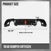 G-PLUS Rear Diffuser Compatible with BMW 3 Series E92 Coupe 2 Door M-Tech Bumper 2007-2013 Not Fit E90, E91 and Regular Bumper Model Rear Bumper Diffuser Lip Glossy Black