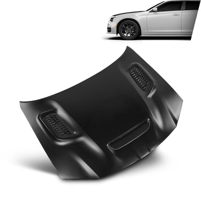 G-PLUS Front Hood Panel Compatible with Chrysler 300 2015 2016 2017 2018 2019 2020 2021 2022 2023 Black