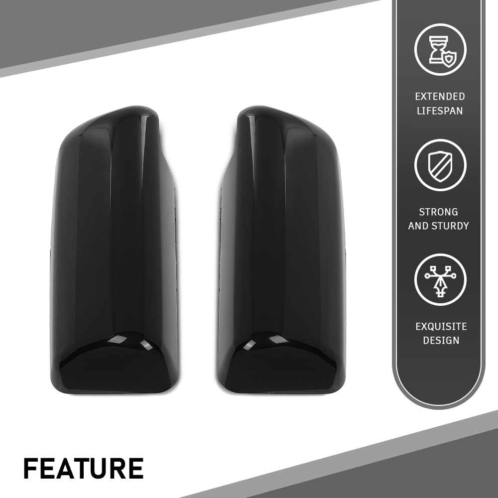 G-PLUS Pair Door Mirror Covers, Compatible with Peterbilt 579 2013-2023, LH Driver & RH Passenger Side 2PCS