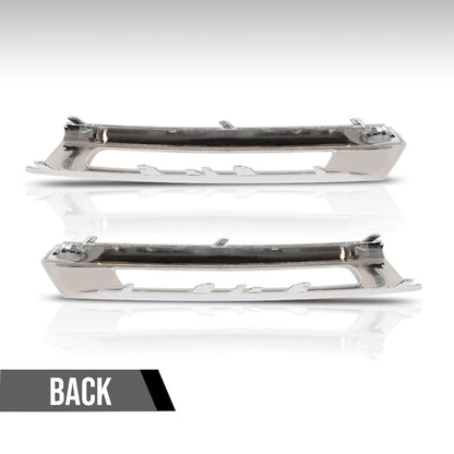 G-PLUS Pair Left Right Fog Light Chrome Trim Cover Compatible with Benz W166 ML-Class ML350 2012-2015 1668850774, 1668850874 Silver