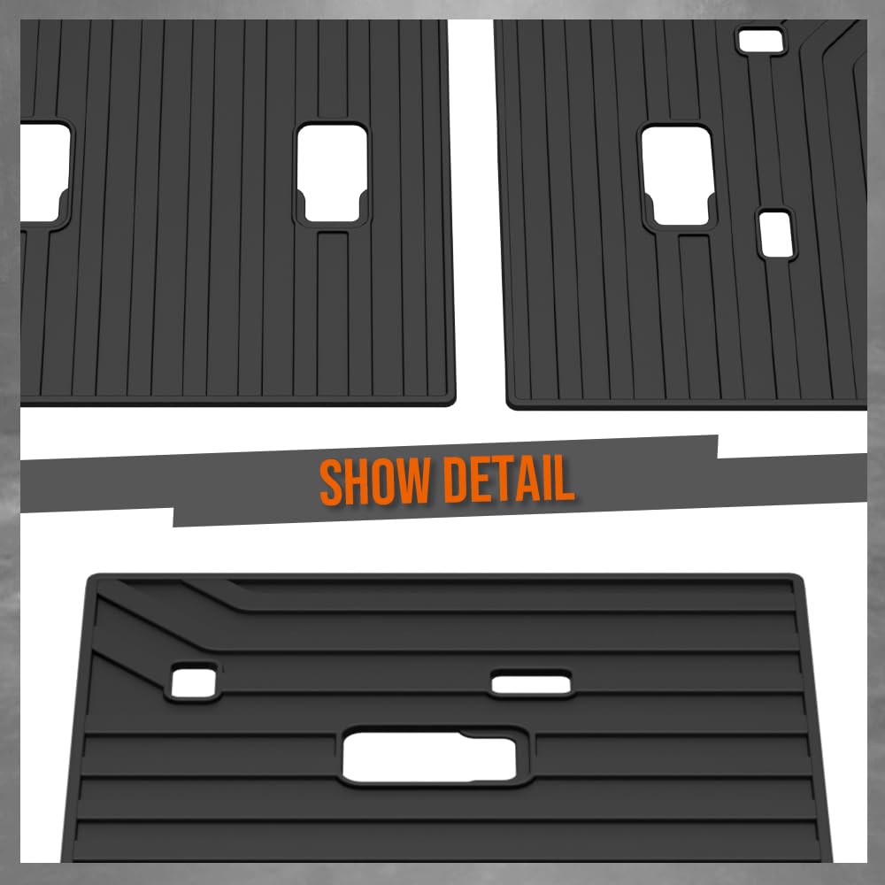 G-PLUS TPE Floor Mats Fit Subaru Ascent 2019-2026 3rd Row Truck Accessories Cargo Liners All Weather Protection 2PCS Black Alfombras para Carro