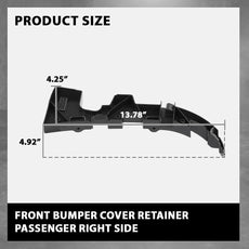 G-PLUS Front Bumper Retainer for Audi Q5 2018-2020 Right Side Close-up View