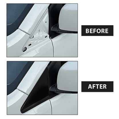 G-PLUS Mirror Flag Applique w/o Trim Compatible with Chrysler Town & Country 2008-2016 Mini Passenger Van/Fit Dodge Grand Caravan 2008-2020 LH & RH Exterior Side View Mirror Triangle Trim