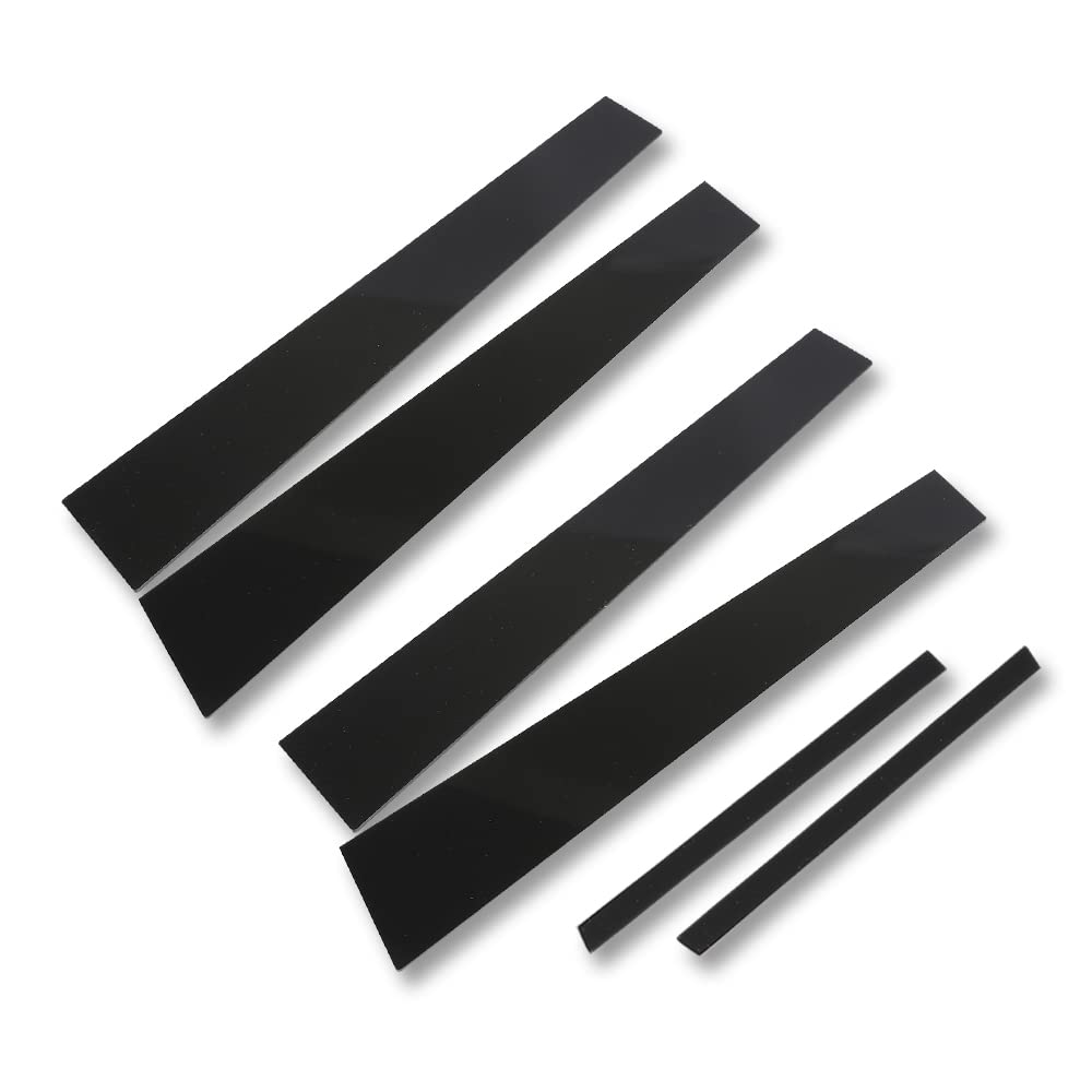 G-PLUS Car Door Window Pillar Posts Molding Trim Compatible with 11-14 Dodge Charge,Chrome Pillar Posts Set Door Trim Mirror Cover,Black,6Pcs