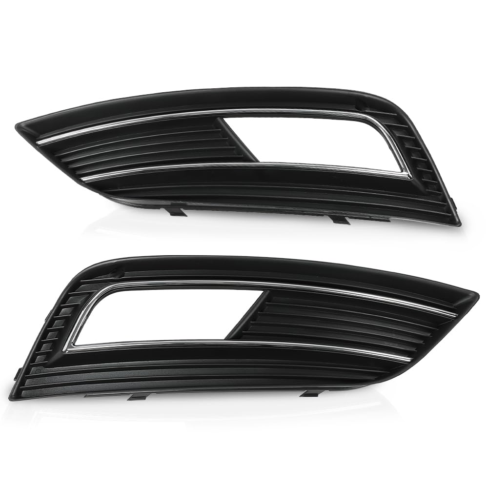 G-PLUS Fog Light Grille Cover Left & Right Compatible with 2013-2016 Audi A4 Quattro 2.0L 8K0807681K 8K0807682K