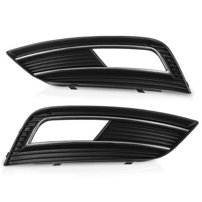 G-PLUS Fog Light Grille Cover Left & Right Compatible with 2013-2016 Audi A4 Quattro 2.0L 8K0807681K 8K0807682K