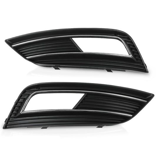 G-PLUS Fog Light Grille Cover Left & Right Compatible with 2013-2016 Audi A4 Quattro 2.0L 8K0807681K 8K0807682K