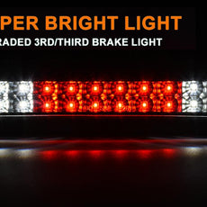 G-PLUS LED 3rd Brake Light for Chevy Silverado GMC Sierra 2014-2018 Black Housing Clear Lens Close-up View