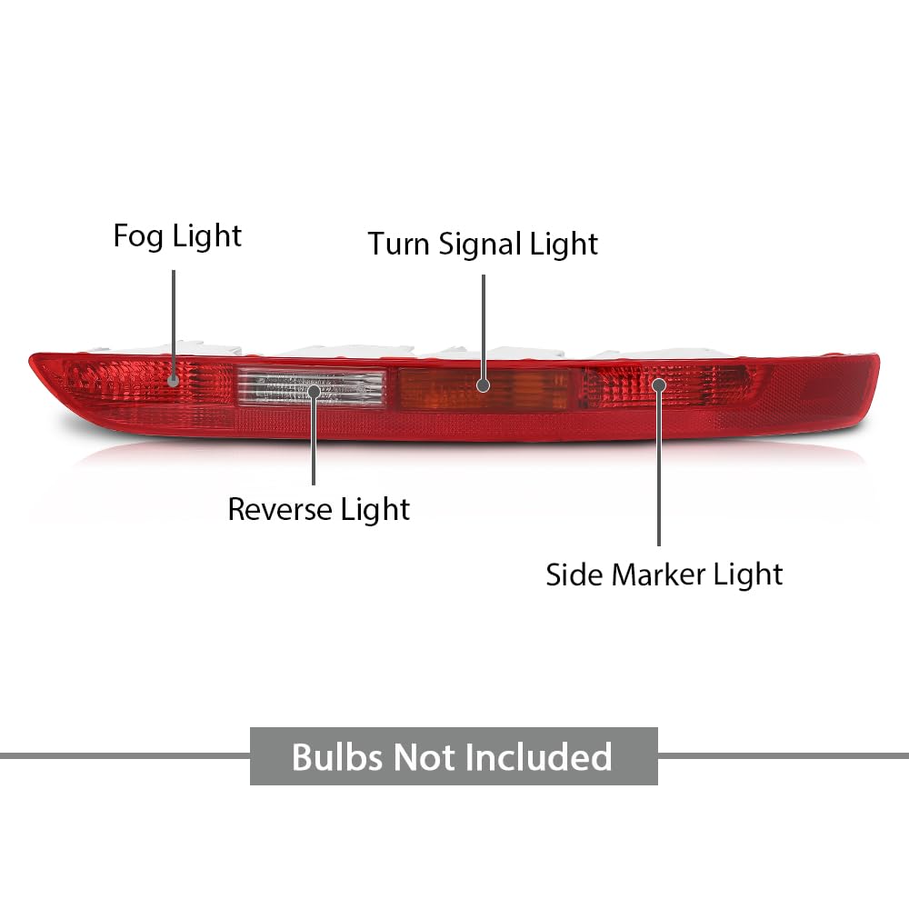 G-PLUS Rear Bumper Tail Lamps Brake Lights Set, Compatible with Audi Q5 2009-2016, LH & RH 2PCS, 8R0945095, 8R0945095B