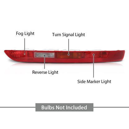 G-PLUS Rear Bumper Tail Lamps Brake Lights Set, Compatible with Audi Q5 2009-2016, LH & RH 2PCS, 8R0945095, 8R0945095B