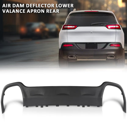 G-PLUS Rear Air Dam Deflector Lower Valance Apron Compatible with Jeep Cherokee 2015-2018 68236953AA CH1195128