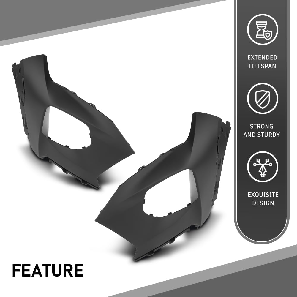 G-PLUS Front Bumper Cover Driver Left and Right Side Compatible with Chevy Trailblazer 2021-2022 NOT Fit RS Model 42749518, 42749517, 42772013, 42772012 Black