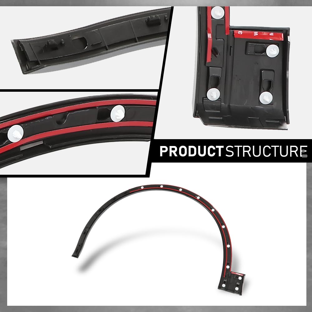 G-PLUS Front Right Wheel Flare Opening Molding Arch Trim Compatible with Audi Q5 Base 2018-2020, Not Fit SQ5 or Q5 S-line Fender Flare Passenger Side 80A853718EGRU