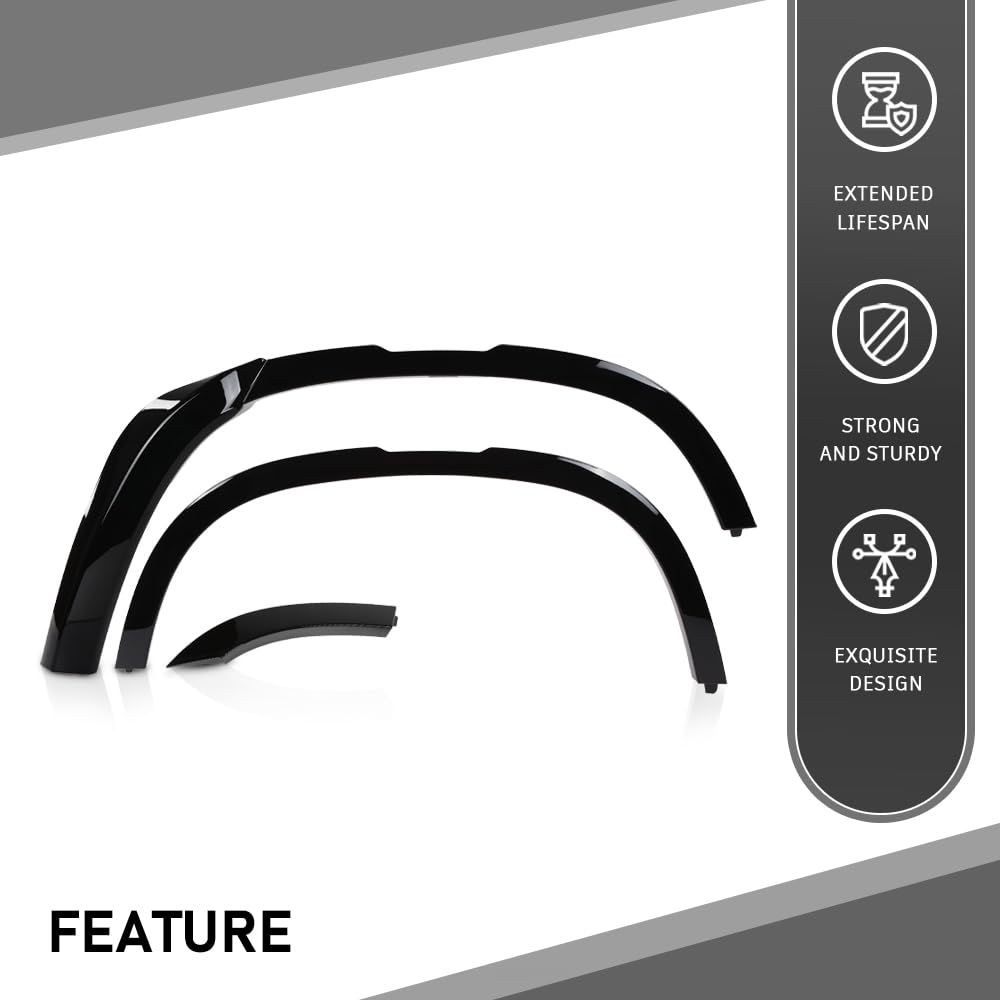 G-PLUS Body Kit Trim Bumper Corner Side Skirts Compatible with Defender L663 110 2020-2024 Gloss Black 16PCS