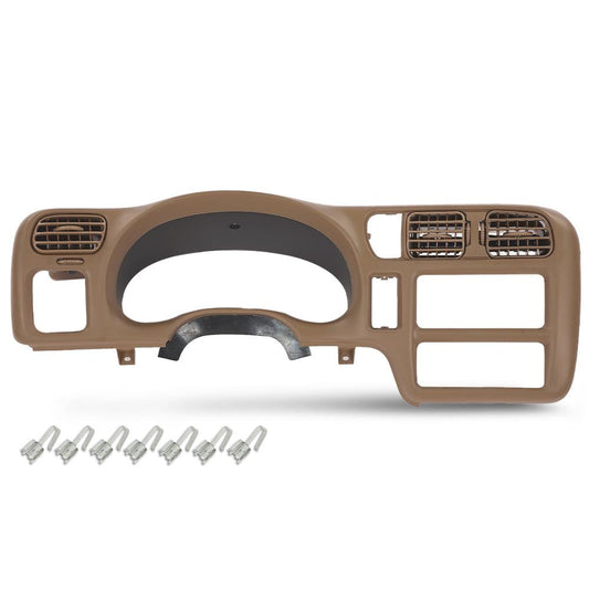 G-PLUS Dash Trim Bezel Cover Single Din Beige Compatible with Chevy Blazer S10 GMC Jimmy S15 Sonoma 1998 1999 2000 2001 2002 2003 2004 15013761 (Not Fit Double Din)