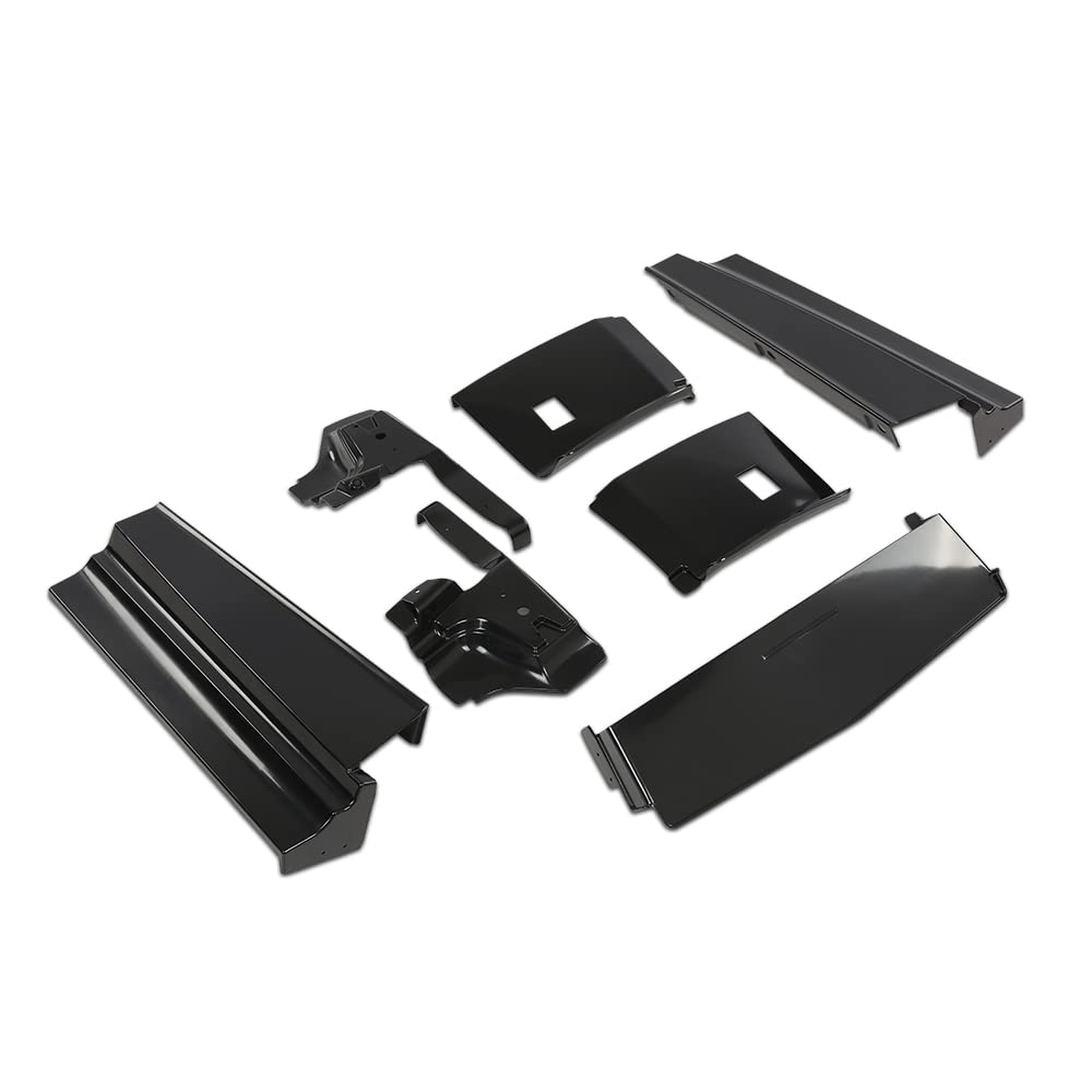 G-PLUS Rear Bumper Fillers Set Compatible With 1979-1985 Eldorado Black Plastic Painted Bumper Fillers 7pcs