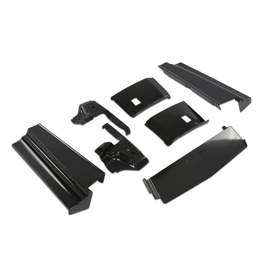 G-PLUS Rear Bumper Fillers Set Compatible With 1979-1985 Eldorado Black Plastic Painted Bumper Fillers 7pcs
