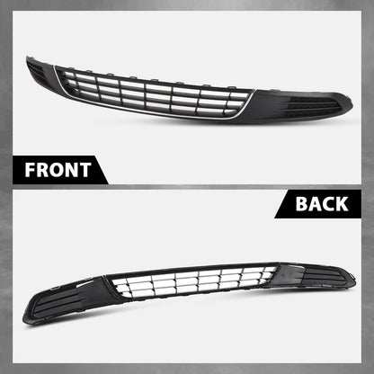 G-PLUS Front Bumper Lower Grille & Fog Light Bezel Compatible with Volkswagen Jetta Sedan 2011-2014 Black (NOT Fit any Wagon Models) 5C6853671RYP, 5C68536659B9, 5C68536669B9, VW1036120 Chrome Grill
